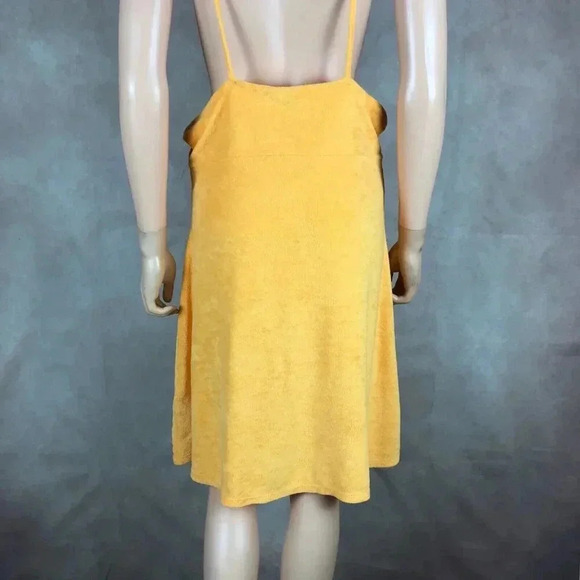 H&M Orange Terry Halter Beach Summer Dress LARGE - Picture 13 of 13